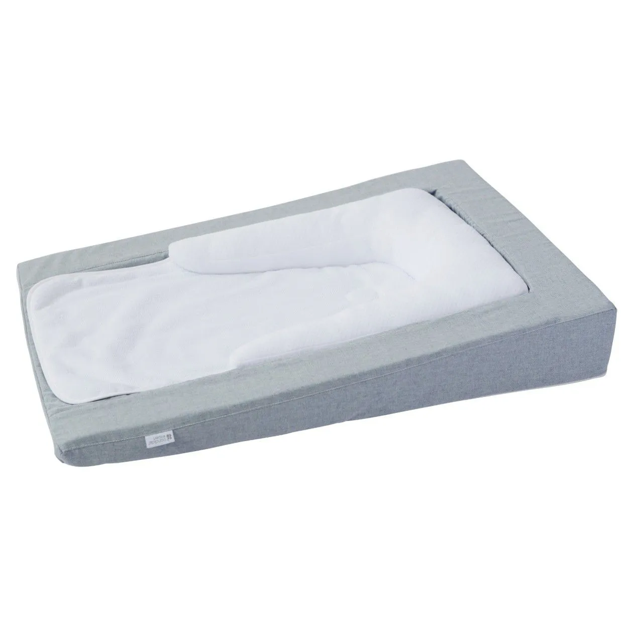 CANDIDE - Matelas À Langer Douillet Évolutif, 0-36 mois , Antidérapant, Déperlant, Fabriqué En France, 70x50x10cm (Gris Chiné)-0