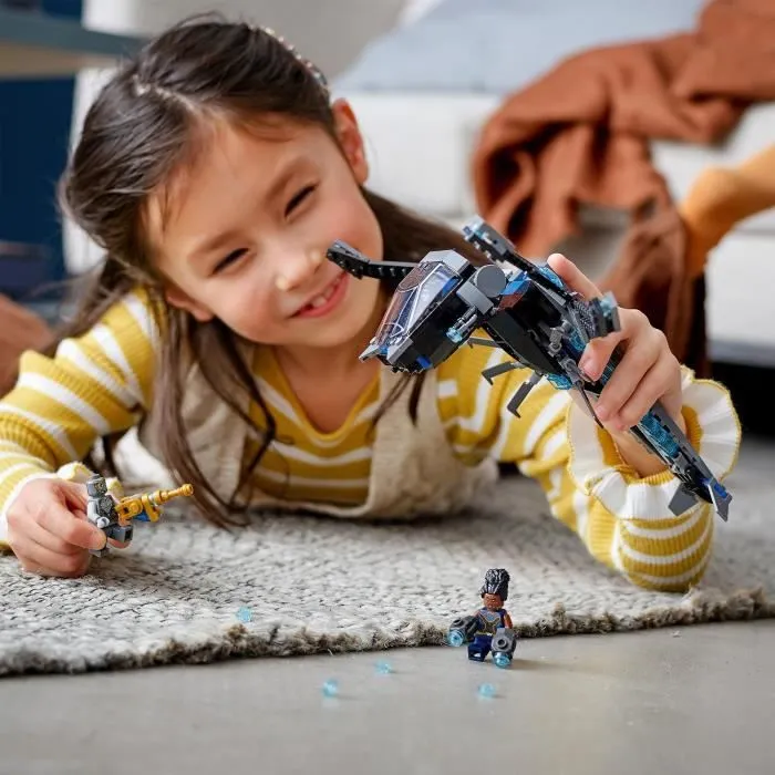 LEGO® 76186 Marvel Le dragon volant de Black Panther – Jouet Avengers, Jeu de Construction Super Héros avec 3 Figurines-3