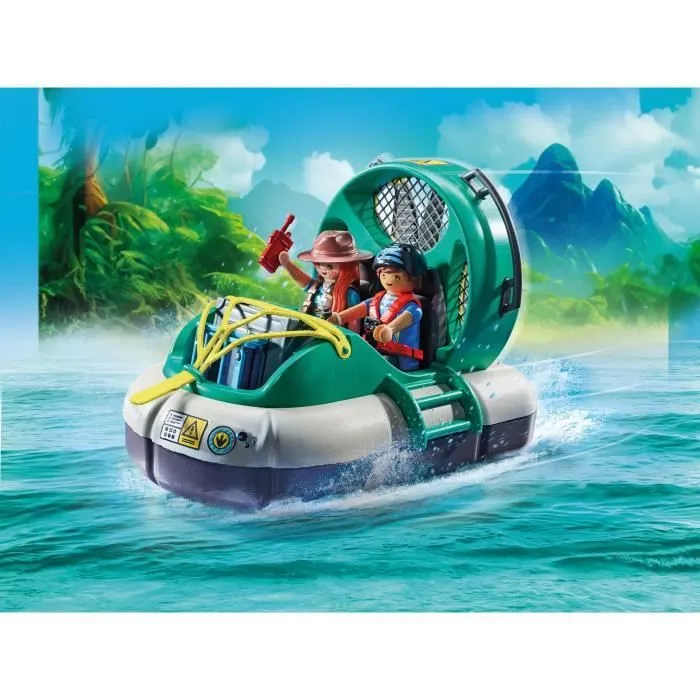 PLAYMOBIL 71819 Brachiosaure, explorateurs, aéroglisseur-4