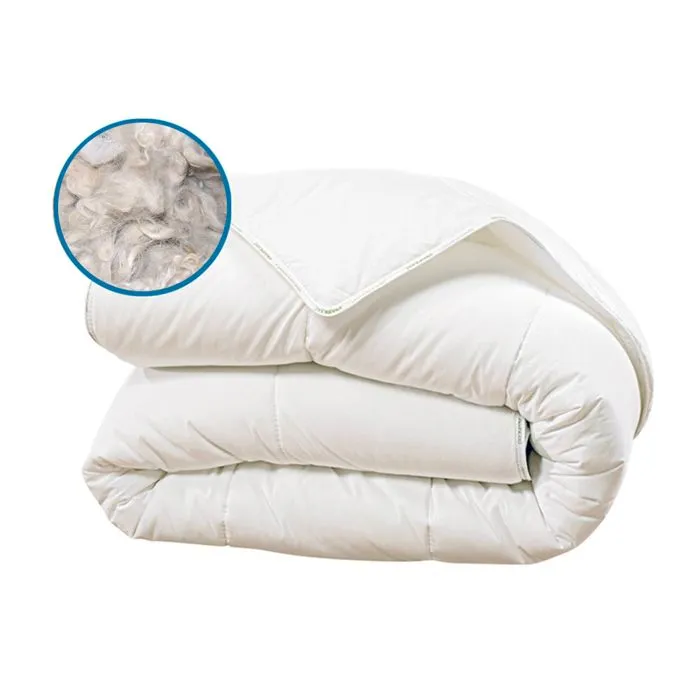Couette SWEETNESS 240x260 cm | Laine pure | Blanc-0