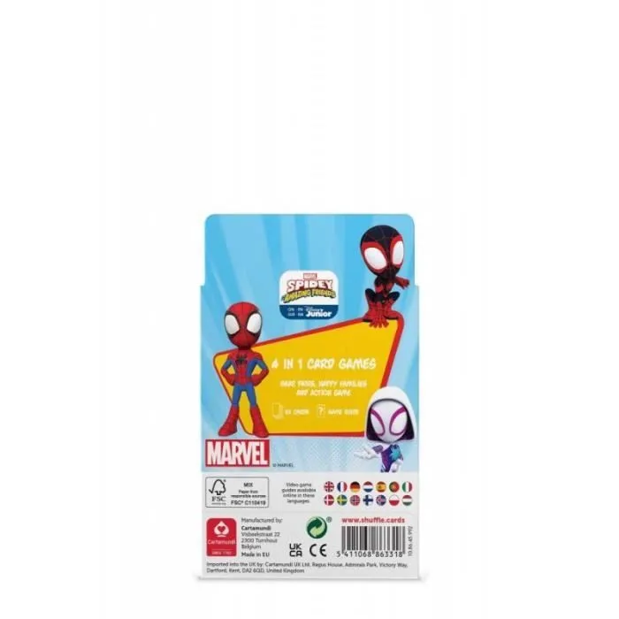 Cartamundi Marvel - Spidey - Shuffle - 4 in 1-5th Panel Packaging FR-NL - 5411068863318-2