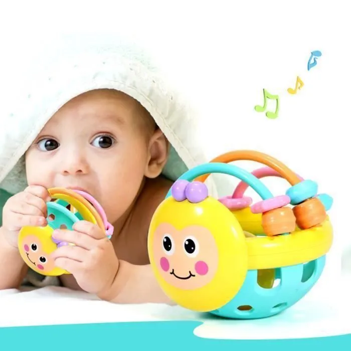 Jouets éducatifs, Jouets Bébé, Jouets D'éducation Précoce, pour 0-12 Mois Bébé,Hochet en caoutchouc souple-2