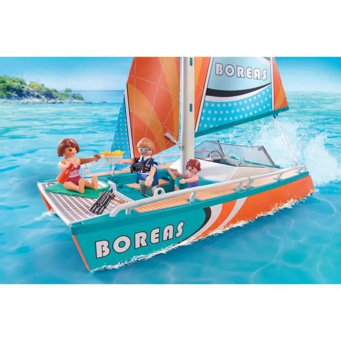 PLAYMOBIL - 71043 - Family Fun - Promo Pack Catamaran - 53 pièces - Multicolore-2