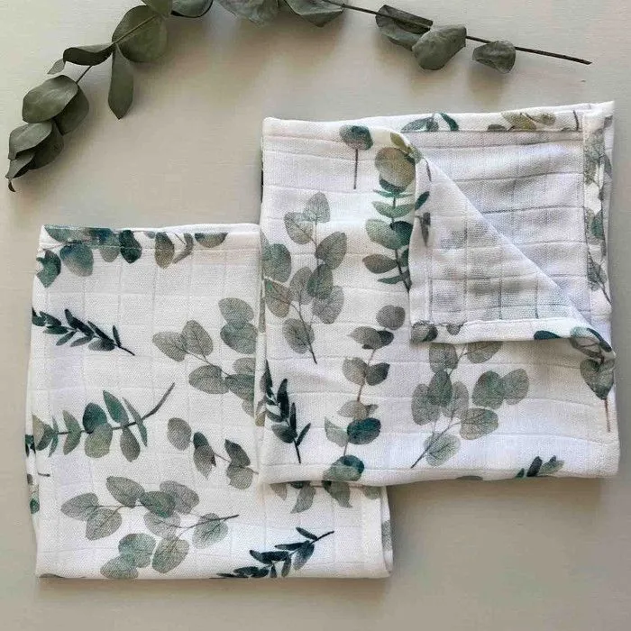 Lot de 2 langes en viscose de bambou Eucalyptus 50x50 cm Multicolore-4
