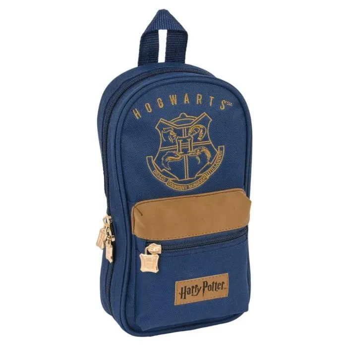 Plumier Sac à Dos - SAFTA - Harry Potter - 33 pièces - Marron - Bleu marine-0