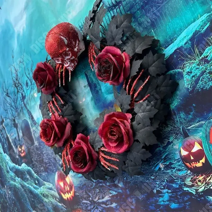 Guirlande de crâne d'Halloween - TD® - 45*45CM - Plastique - Décoration de fête - Mixte-2