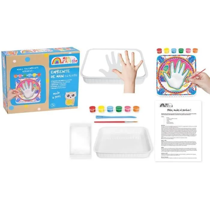 Kit de création empreinte de la main - Loisir Créatif - MAIN D'ARTISTE - Dès 5 ans-0