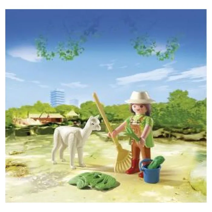 PLAYMOBIL - Soigneur avec Bébé Alpaga - Œuf Surprise de Pâques 4944-1