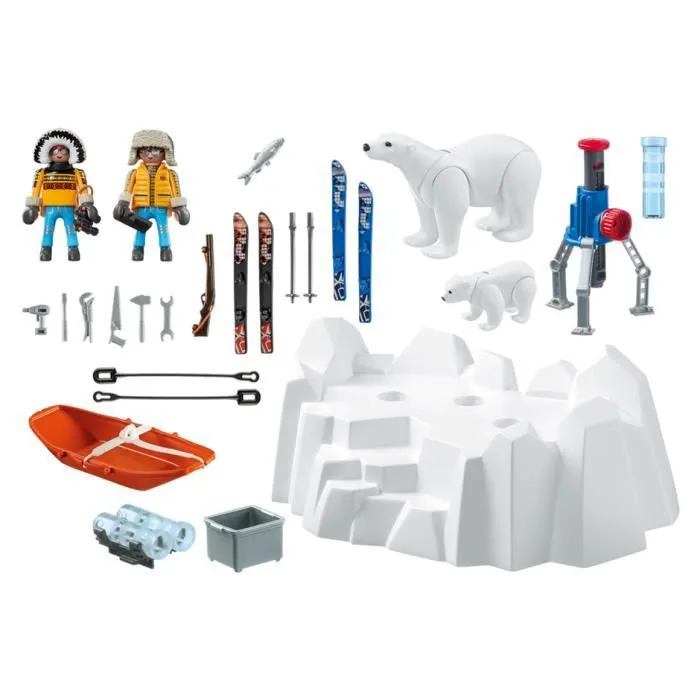 PLAYMOBIL 9056 - Action - Explorateurs avec Ours Polaires-1