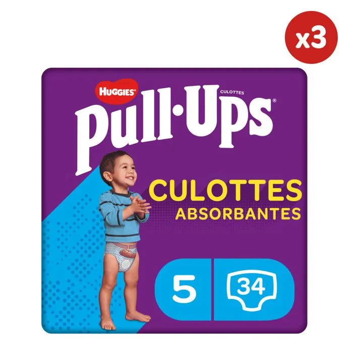 Huggies Pull-Ups Explorers Couches pour Garçon 1,5-3 Ans (3x34)-0