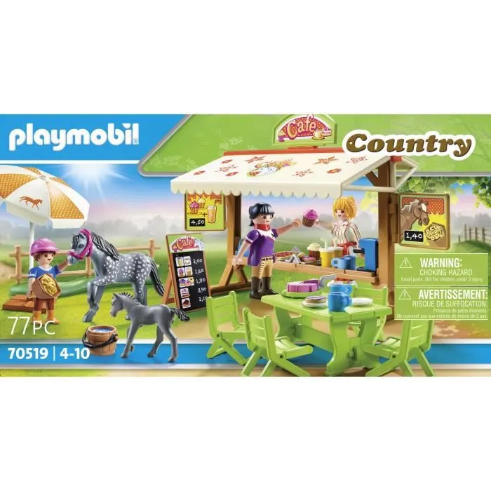 PLAYMOBIL - 70519 - Café du poney club - 77 pièces - Pour enfants à partir de 4 ans-3