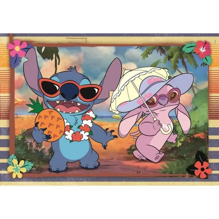 Puzzle 2x60 pièces Stitch, Pour enfants à partir de 3 ans, Thème dessins animés, CLEMENTONI-2