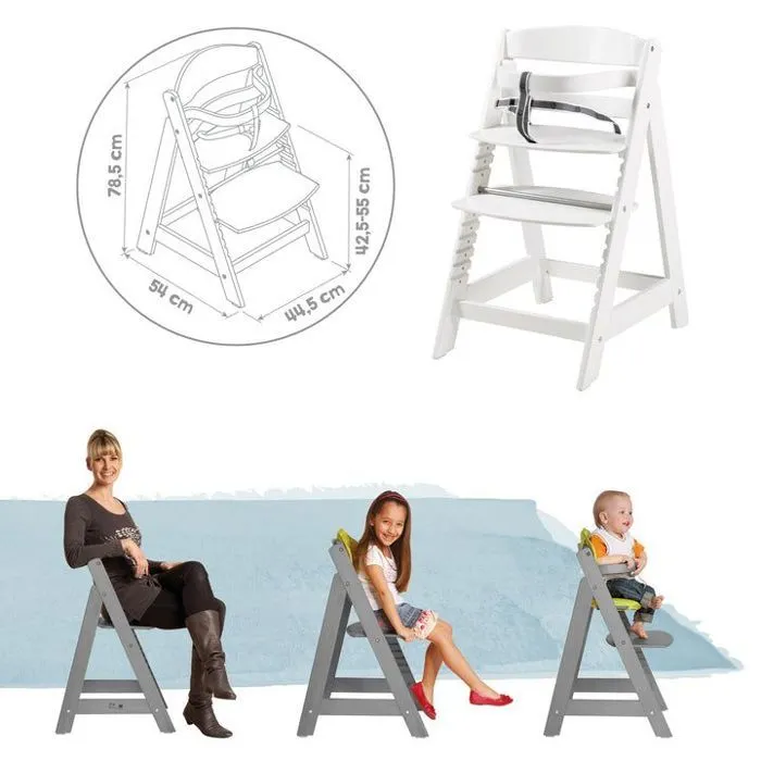 Chaise Haute Évolutive ROBA - Sit Up Click - Bois Laqué Blanc - Poids Max 50 kg-1