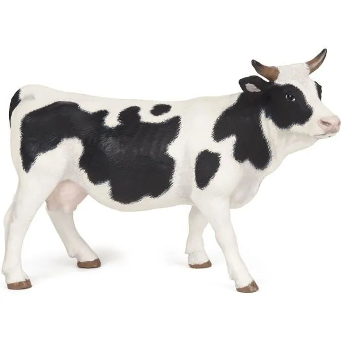 Figurine Vache - PAPO - La Vie à la Ferme - Noir et blanc - Pour Enfant à partir de 3 ans-0