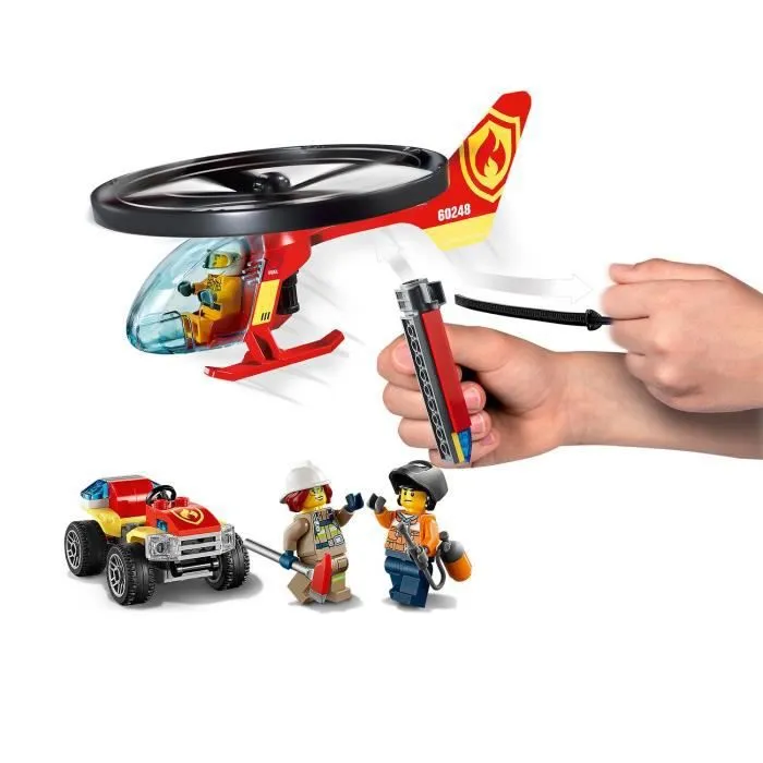 LEGO® City 60248 L’intervention de l’hélicoptère des pompiers, Jouet Volant avec quad ATV pour Enfants de 5 ans et +-3