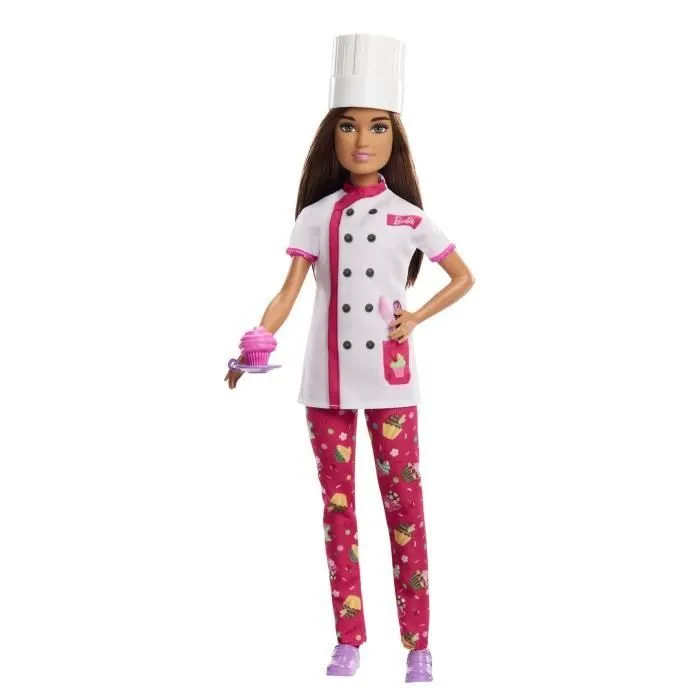 Coffret Barbie Cheffe Patisserie - Poupée Mannequin - 3 ans et + - BARBIE - HKT67-1