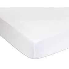 DOMIVA Lot 2 Draps housse Uni - Jersey - Oeko-Tex® - Blanc/Nude - 70 x 140 cm-1