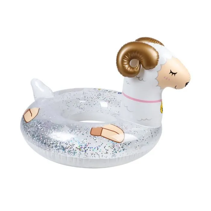 Bouée Gonflable Ronde - Air My Fun - Mouton à Paillettes - ø115cm-0