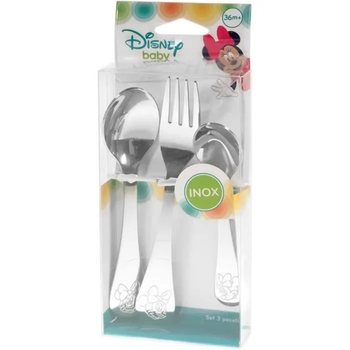 DISNEY MINNIE - Couverts inox (2 cuillères, 1 fourchette)-1