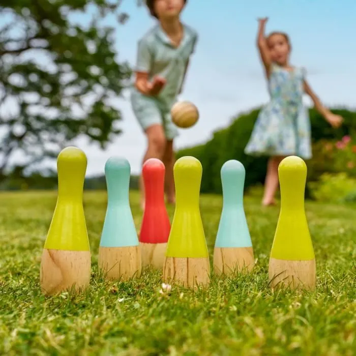 Quilles extérieures - Bois FSC - Multi couleur - Pour enfants - Utilisation extérieure - Mixte-1