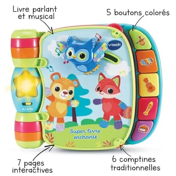 VTECH BABY - Super Livre Enchanté des Baby Loulous - Bleu-5