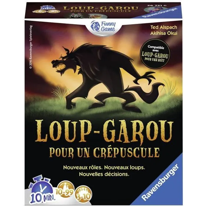 Loup-Garou pour un Crépuscule - Ravensburger - Jeu d'ambiance Enfants et Adultes - Jeu de rôle - 3 à 10 joueurs dès 10 ans-0
