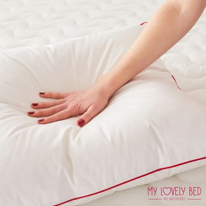 My Lovely Bed - Oreiller 50x70 cm Naturel - Garnissage Plume et Duvet - Enveloppe 100% Coton - Gonflant et Moelleux - Haute Qualité-5