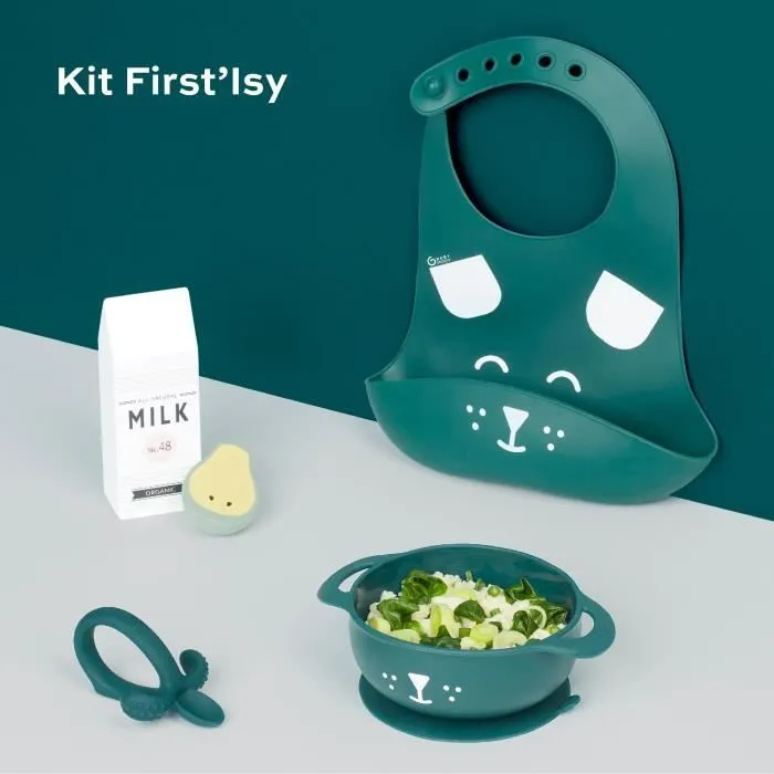 Babymoov Coffret repas 6-12 mois 3 pièces, FIRST'ISY Chien Bleu-1