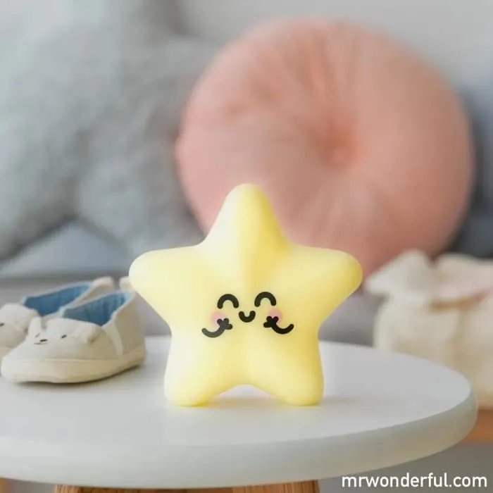 Veilleuse magique pour des rêves doux - étoile Mr. Wonderful - jaune - 9,5x13x9,5 cm-1