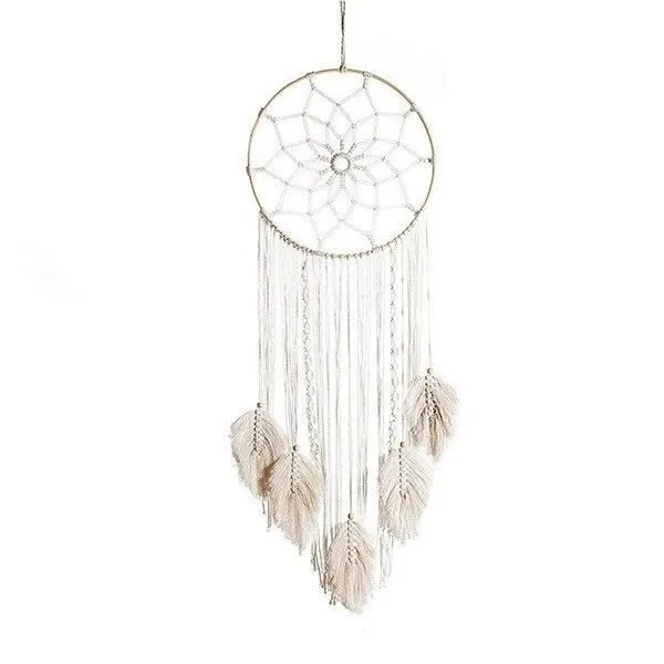 Attrape-Rêve - Non spécifié - Fleur et Feuilles - Macramé - 93 cm - Intérieur-0