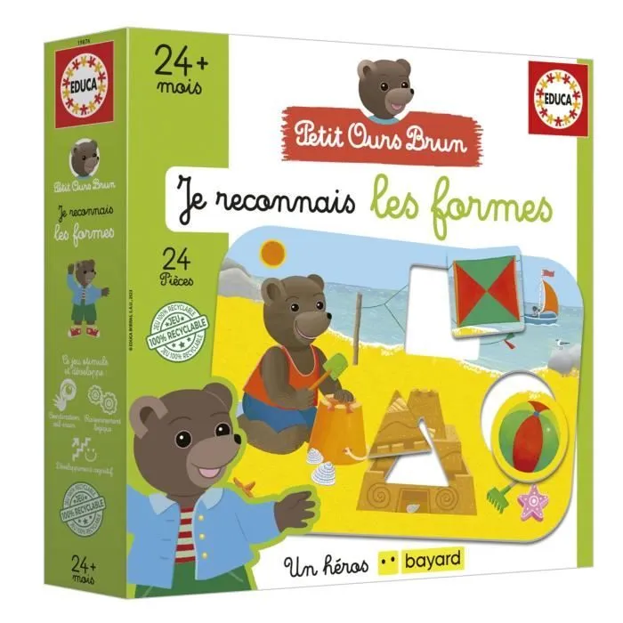 Jeu d'apprentissage - EDUCA - Je Reconnais Les Formes - Petit ours brun-3