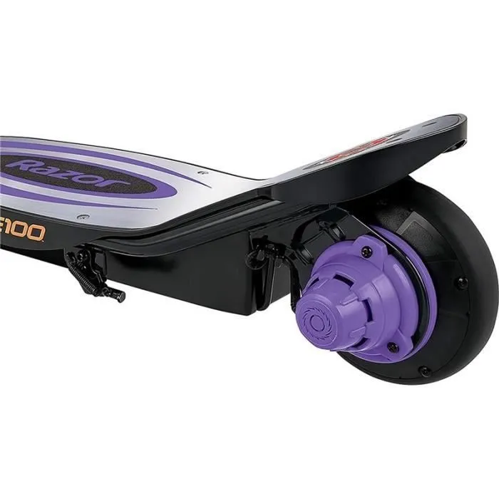 RAZOR Trottinette électrique enfant - Power Core E100 - Aluminium Deck - Violet-4