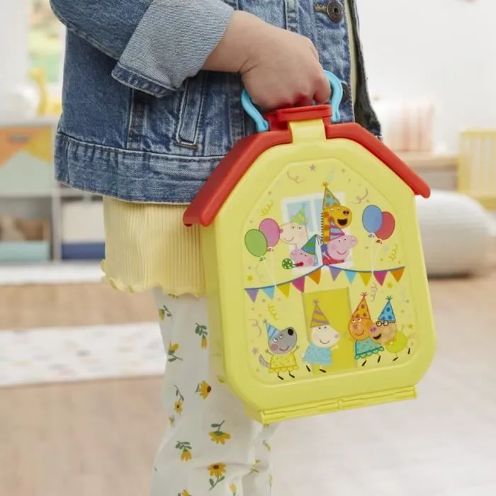 Peppa Pig, coffret La mallette de Peppa avec maison pliable, 4 figurines, jouets préscolaires, à partir de 3 ans-2