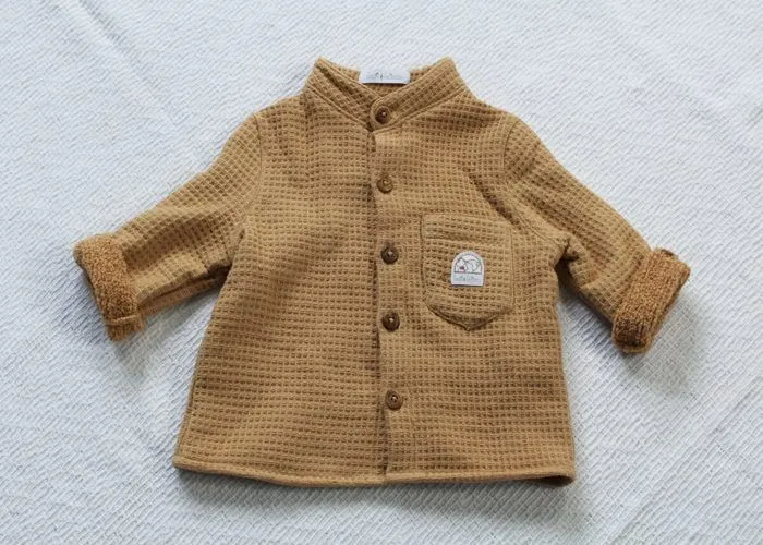 Manteau gaufré doux et chaud-2