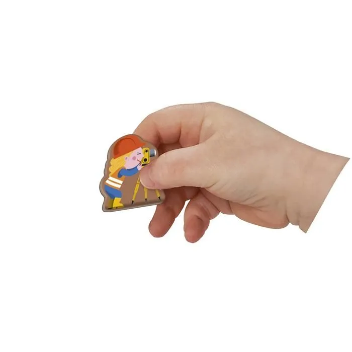 Magnéti'Book Véhicules du Chantier - Jeu Educatif Magnétique 50 Aimants + 18 Modèles - Jouet Enfant en Carton FSC - Dès 3 Ans-3