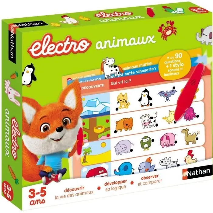 Jeu éducatif électronique - NATHAN - Electro Animaux - Découverte des animaux - Pour enfants de 3 ans et plus-2