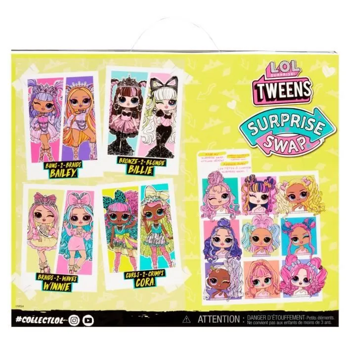 L.O.L. Surprise Tweens Surprise Swap Fashion Doll - Braids-2-Waves Winnie - 1 poupée Tweens 17cm, 1 mini tête à coiffer et des acces-4