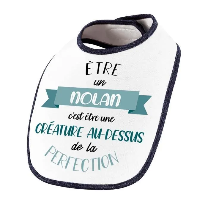 Bavoir Nolan bébé parfait | Cadeau Naissance Baby Shower Noël Anniversaire Enfant Nourrisson-0