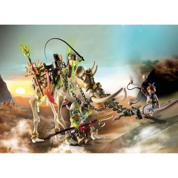 PLAYMOBIL - Novelmore - Sal'ahari Sands - Attaque squelette de mammouth - Mixte - Enfant - Gris-0