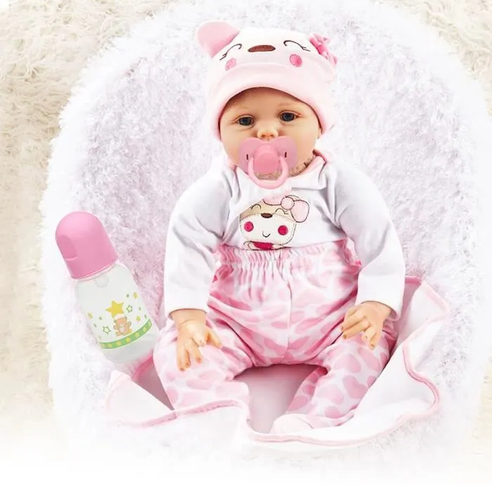 Poupée Poupon Réaliste Bébé Nouveau-Né TRAHOO Silicone 55cm - Cadeau Noël-1