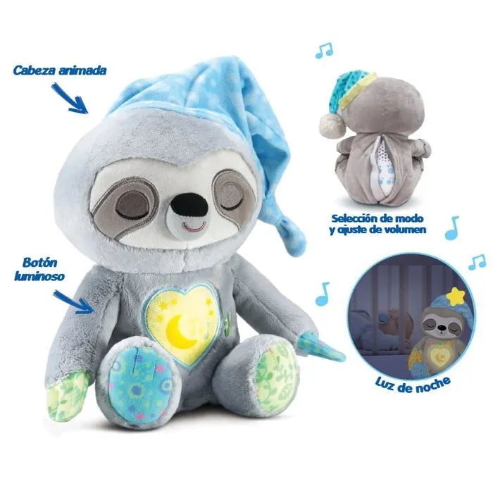 Peluche Vtech - 80-548222 - Baby - Nanas Paresseux pour Dormir | Peluche pour bebe +0 Mois | Version ESP | Couleur Grise-1