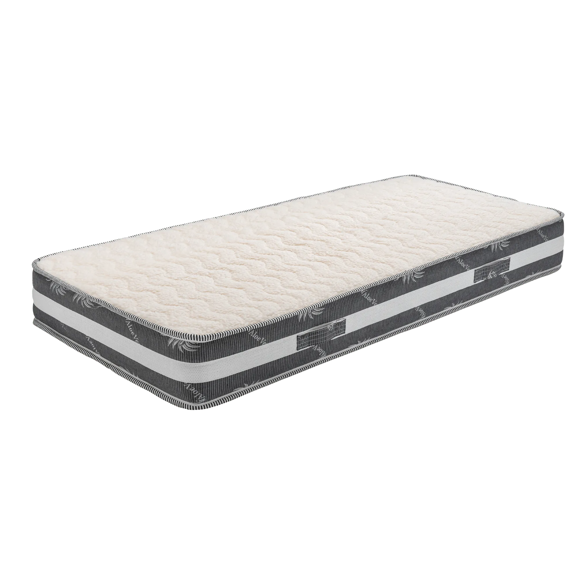 Matelas 120x190 cm epaisseur 22 cm - Trs Ferme - Face Hiver Laine - Ame Poli Lattex Haute Densit-0