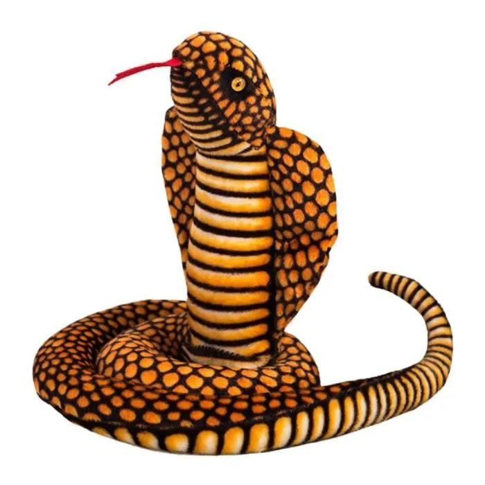 Peluche - Mascotte - Serpent Roi Cobra - Marron - 100 cm - Douce et Confortable-0