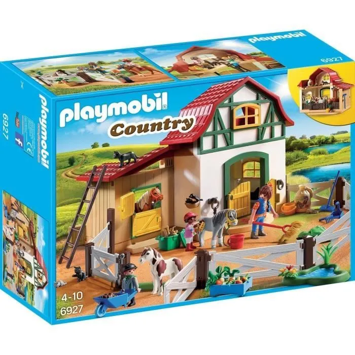 PLAYMOBIL - Poney Club - Country - Enclos modulable - Jouet pour enfant à partir de 4 ans-0