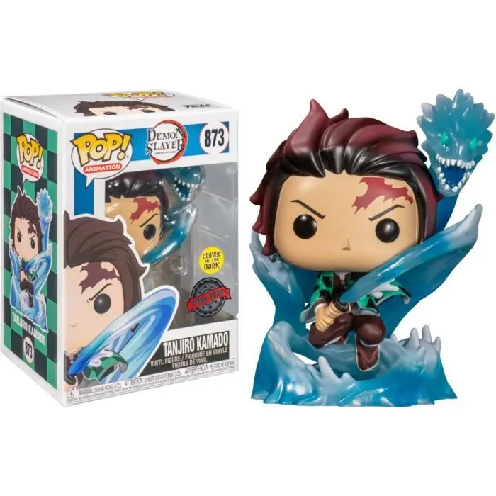 Figurine Demon Slayer - Tanjiro Kamado with Dragon GITD Special Edition Pop 10 cm-2