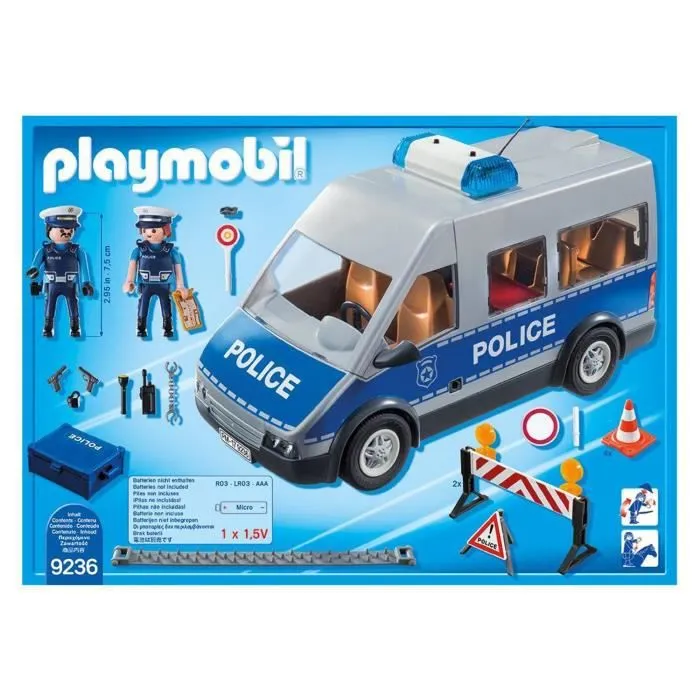 PLAYMOBIL 9236 - City Action - Fourgon de Police avec Matériel-1