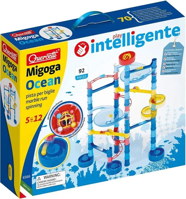 Circuit de billes créatif Quercetti Migoga Ocean Spinning Piste pour enfants - 6566-0