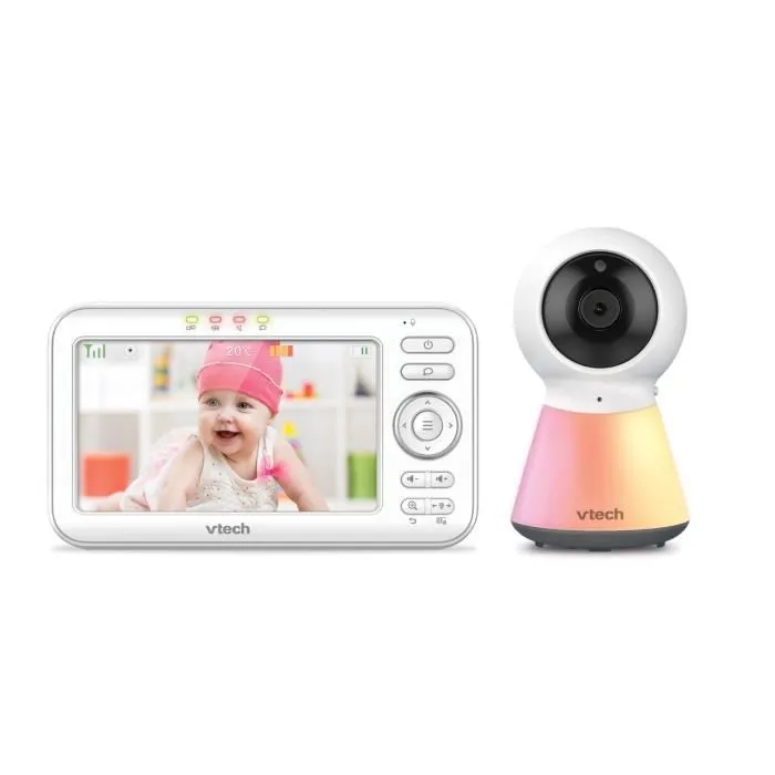 VTECH - Babyphone Vidéo Color Night Light (Écran 5 - Veilleuse) - BM5254-2
