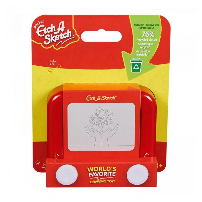 Etch A Sketch - Etch A Sketch Version Recyclable - Créez des dessins à partir de 3 ans - Rouge - Mixte-0