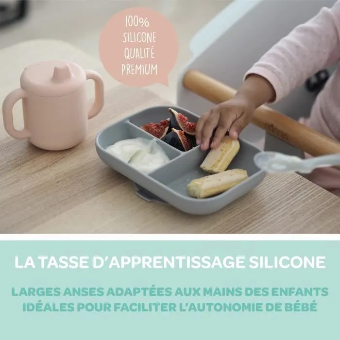 BEABA, Tasse d'apprentissage silicone blue-2